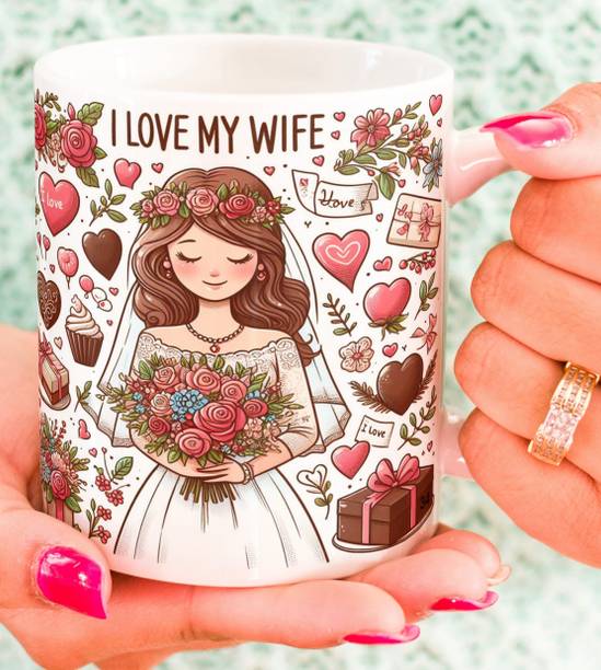 Oducos My Dear Wife I Love You Gift for Wifey, Best Wife in the World Wife34 Ceramic Coffee Mug