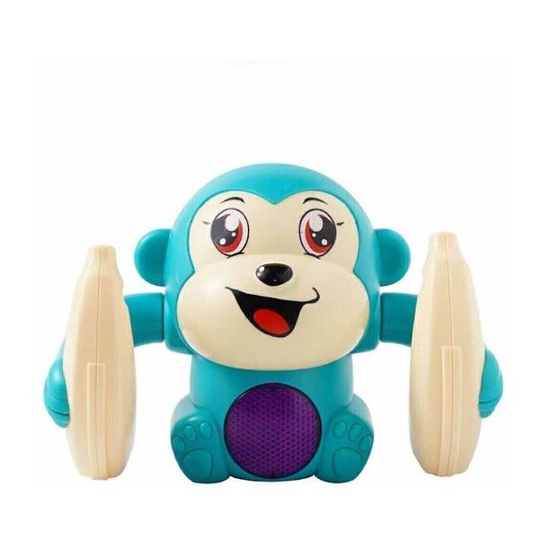 Galactic Dancing and Spinning Rolling Doll Tumble Monkey Toy Voice Control Banana Monkey Musical Educational Flash Light Activity Jumping Toy for Kids for Kids 1 Years,Tumbler Monkey Multicolor (Multicolor, Pack of: 1)