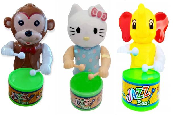 urmila enterprises Dancing Musical Drum Toy - Key Operated - Fun Toy for Kids (Hello Kitty)