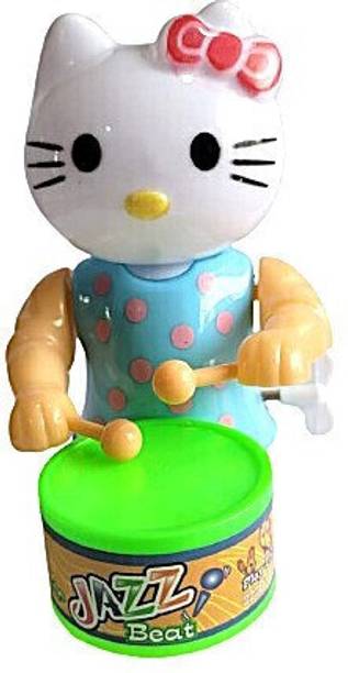 shrisa creation Wind-Up Cat Drummer Toy–Jazz Beat Figure