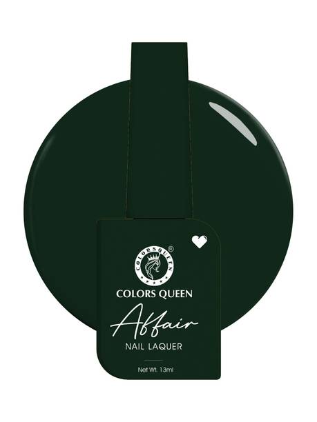 COLORS QUEEN Affair Matte Nail Lacquer, Chip Resisting, Long Lasting & Quick Dry Nail Polish Green Sapphire