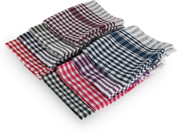Modi Household Wet Dry Cotton Cleaning Duster/ Cloth/Mop 16 x 24 inch (Pack of 8) Multicolor Cloth Napkins