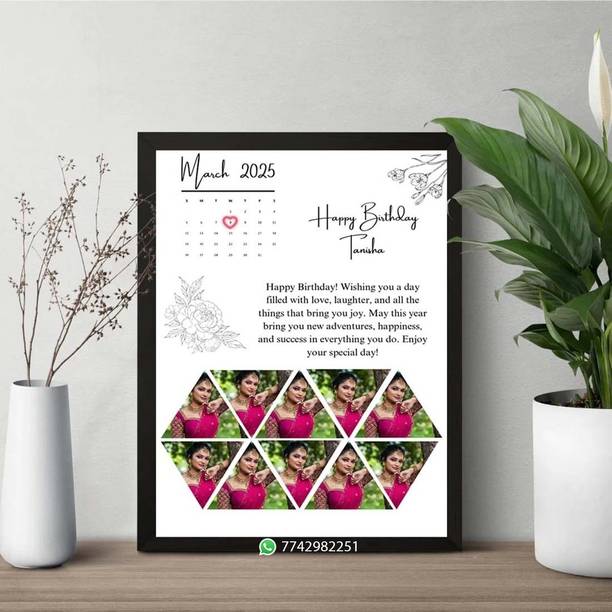 JNEX Custom Frames For Wall Rectangular Photo Frame Send Photo 7742982251 12 inch Birthday, Anniversary, Marriage, Gift Photo Frame, Retirement