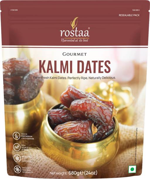 rostaa Premium Kalmi Dates 680 gms | Best in Quality Khajoor, Khajur Dates