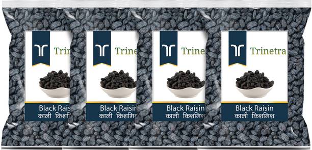 Trinetra Kali Kishmish (Black Raisins) 100gm Each (Pack of 4) 400g Raisins