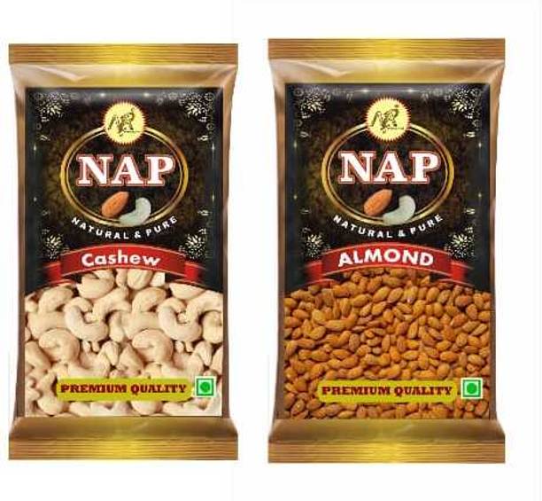 Nap Dry fruits combo pack of | Kaju Badam 500 GM Cashews, Almonds (2 x 250 g) Cashews, Almonds