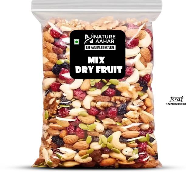 Nature Aahar Mix Dry Fruit | Panchmeva |nutmix |mixed nuts|dryfruits mix|mix dryfruit | JAR | Cashews, Almonds, Raisins, Pistachios, Dry Dates, Figs, Assorted Fruits & Nuts, Amla