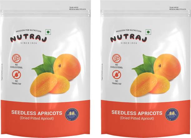 Nutraj Dried Apricots 400g (200g x 2), Dried Pitted Seedless Apricots, Dry Fruits Apricots