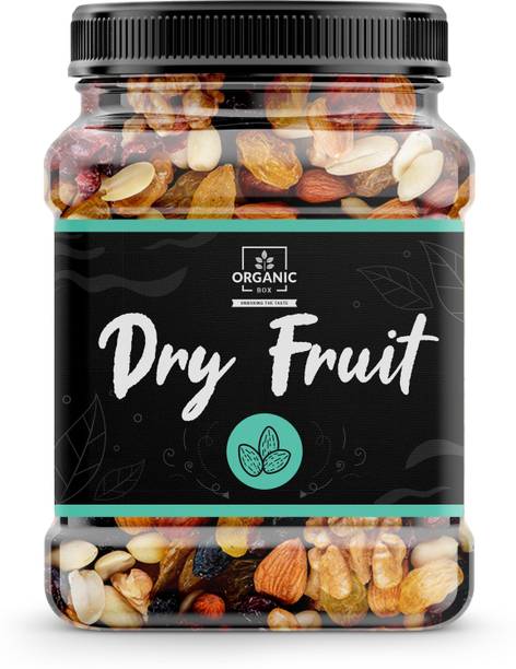 Organic Box Healthy Mix Dry Fruits and Nuts, 500 gm Healthy Gift Hamper for Every Occasion Assorted Nuts