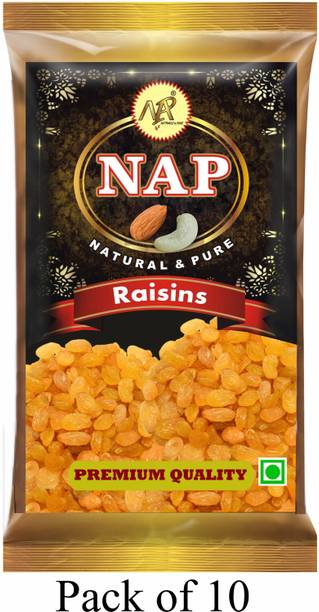 Nap Premium Quality Natural Raisin/Kishmish 50 Gms Pack of 10 (50 GMS X 10 Packet) Raisins