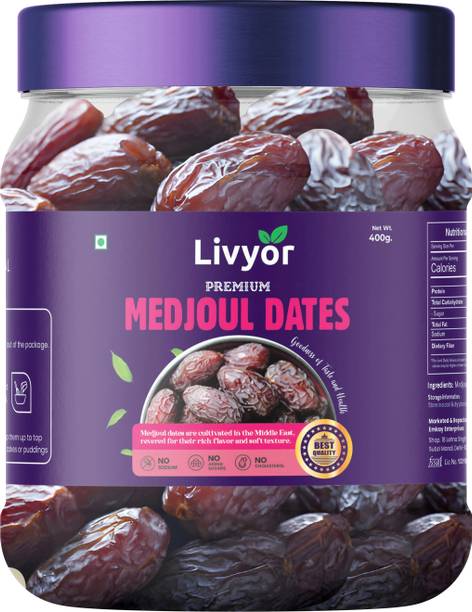 LIVYOR Medjool/Medjoul Dates | Khajoor | Khajur Dry Fruits Dates