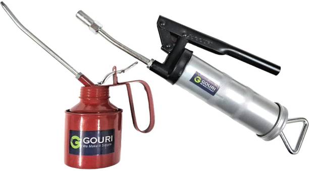 Tunir 10 Oz Grease Gun Lever type with coupler + 1/2 pint oil can ( Make : Gouri ) Manual Sprayer