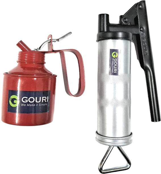 Tunir 8 Oz Grease Gun with coupler + 1/2 pint oil can ( MAke Gouri ) Manual Sprayer