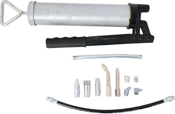 Tunir Lever type Heavy-Duty Grease Gun with 11 pcs coupling set ( Make :Gouri ) . Manual Pump
