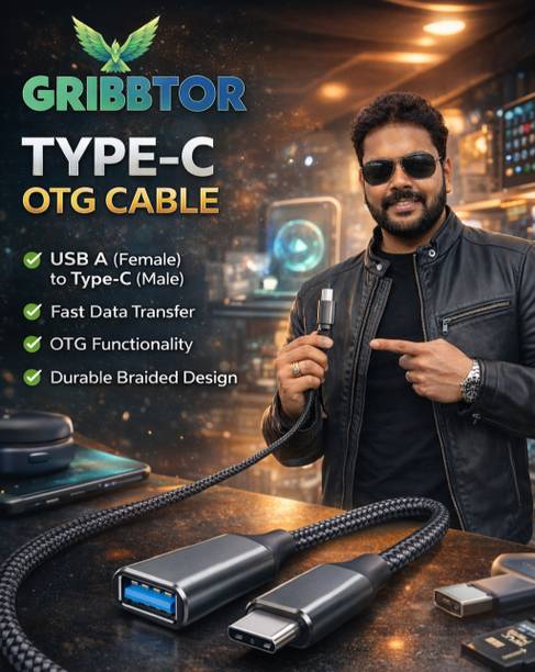Gribbtor Usb to type c otg cable most selling Type C OTG TR2053 for connecting Printer to mobile phones USB USB Hub, USB Cable, Laptop Accessory