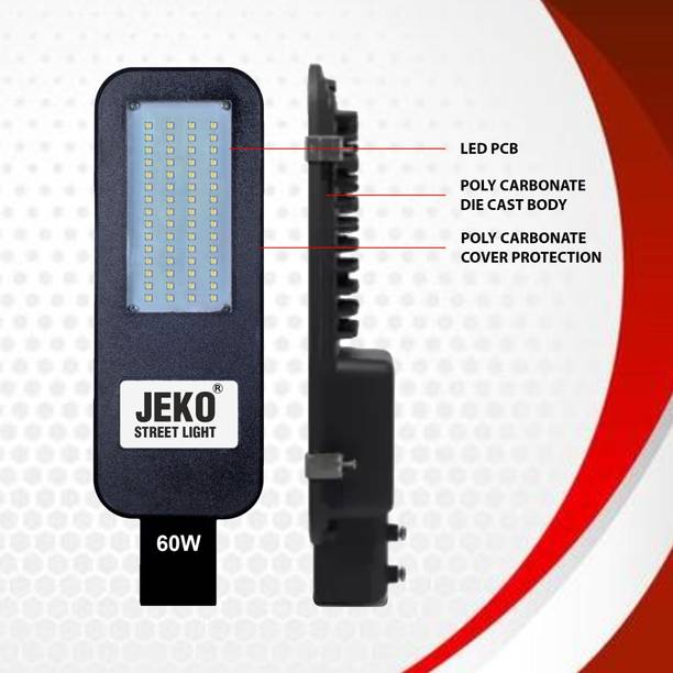 Jeko Ultra-Bright 60W LED Street Light – BIS Approved, Waterproof Outdoor Lamp for Roads, Gardens & Parking Areas 2.0 New Street Light Outdoor Lamp