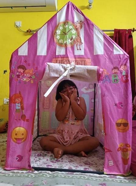 BHVMEY Educational Theme Tent for Kids – Alphabet & Fruit Learning