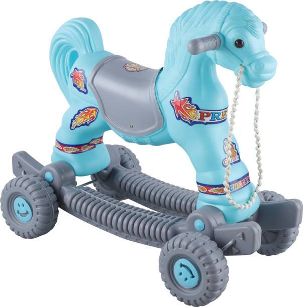 TOYPROFESSOR 2 in 1 Baby Horse Rider Rocker for Kids 1-3 Years Gift kids Plastic, Pack of 01