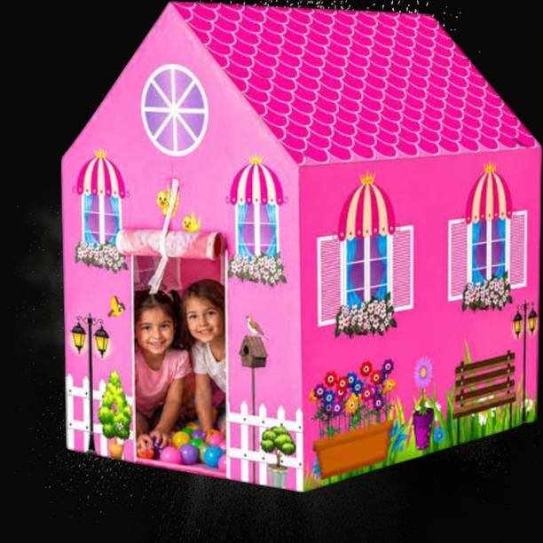 Toyjhar Children Indoor Playhouse Tent with Decorative House Graphics for Kids