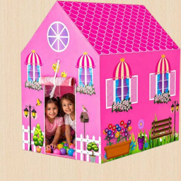 Toyjhar Indoor Toy House for Children with House Shaped Roof and Front Door