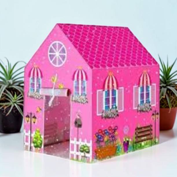 Toyjhar Kids Cottage Design Playhouse with Decorative House Graphics for Kids