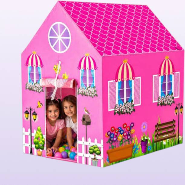Toyjhar Kids Home Theme Play Tent with House Shaped Roof and Front Door