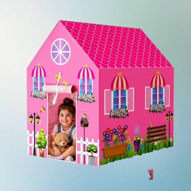 Toyjhar Indoor House Tent for Kids with Decorative House Graphics for Kids