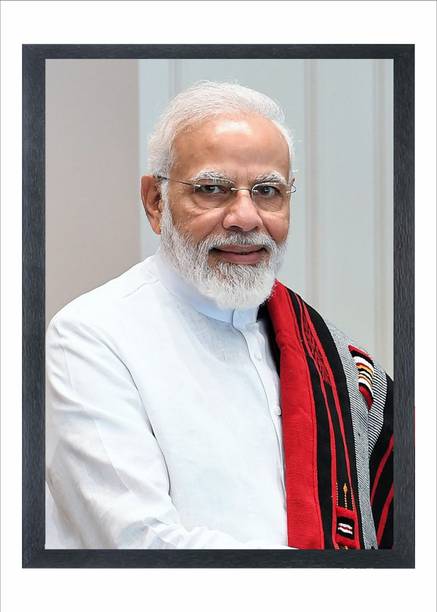 Shree Shyam Narendra Modi Frame For Wall Mounted Painting (10*14 Inch) Digital Reprint 14 inch x 10 inch Painting