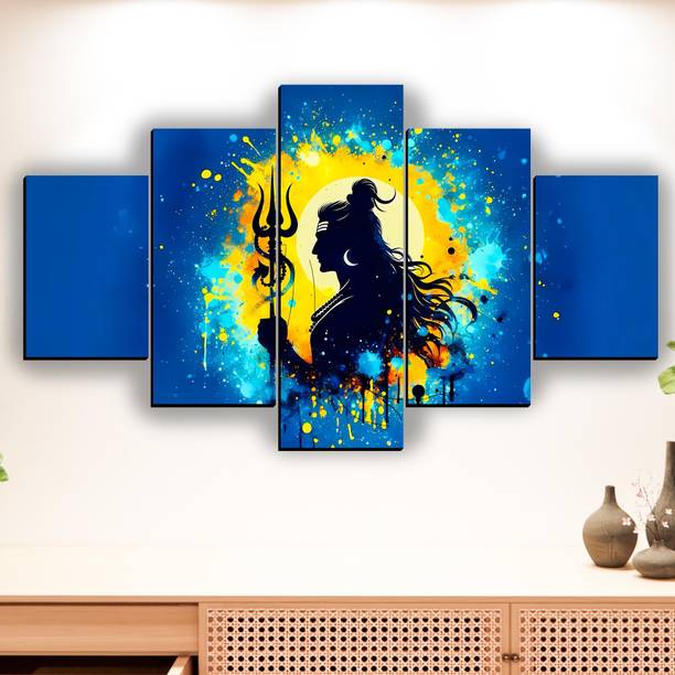 JB Creations Modern Shiva Spiritual Wall Decor (30x18 inches) Digital Reprint 18 inch x 30 inch Painting