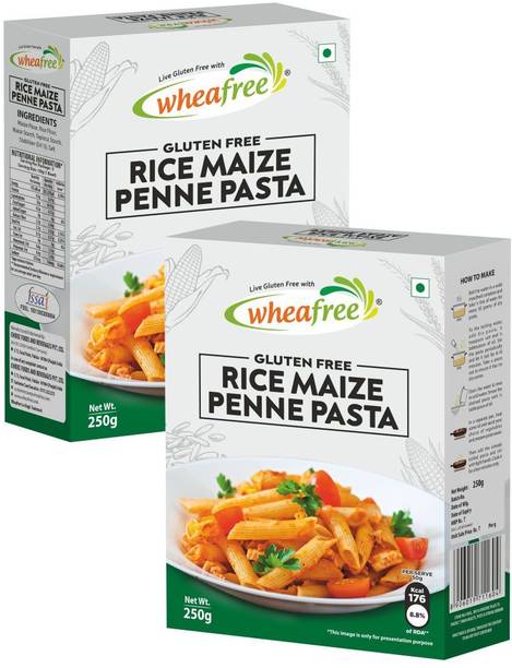 wheafree Gluten Free Rice Maize Penne Pasta - 2 Packs (250g Each) Penne Pasta