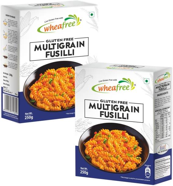 wheafree Gluten Free Multigrain Fusilli-2 Packs(250g Each)| No Trans Fat | No Cholesterol Fusilli Pasta