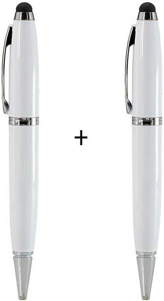 KBR PRODUCT 1+1 Stylus combo white 4 GB Pen Drive Compatible with Gaming Console, Desktop Computer, Audio Player, Television, Laptop USB 2.0 Metal Case