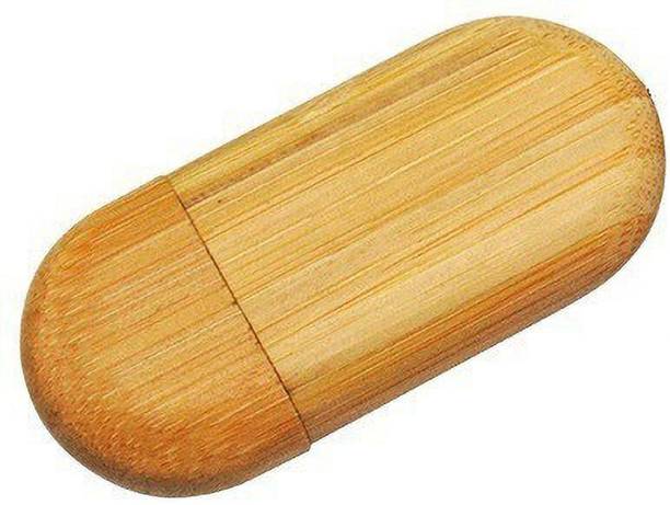KBR PRODUCT oval shape woody 32gb USB 2.0 media storage device 32 GB Pen Drive Compatible with Gaming Console, Desktop Computer, Audio Player, Television, Laptop USB 2.0 Wood Case