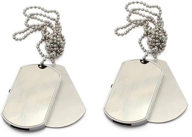 KBR PRODUCT combo 1+1 pendant military dog tag shape storage device 16 GB Pen Drive Compatible with Gaming Console, Desktop Computer, Audio Player, Television, Laptop USB 2.0 Metal Case