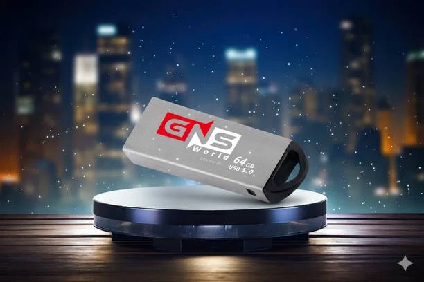 GNS World G-54-64 64 GB Pen Drive Compatible with Audio Player, Desktop Computer, Laptop, Gaming Console, Television USB 2.0, USB 3.0 Metal Case