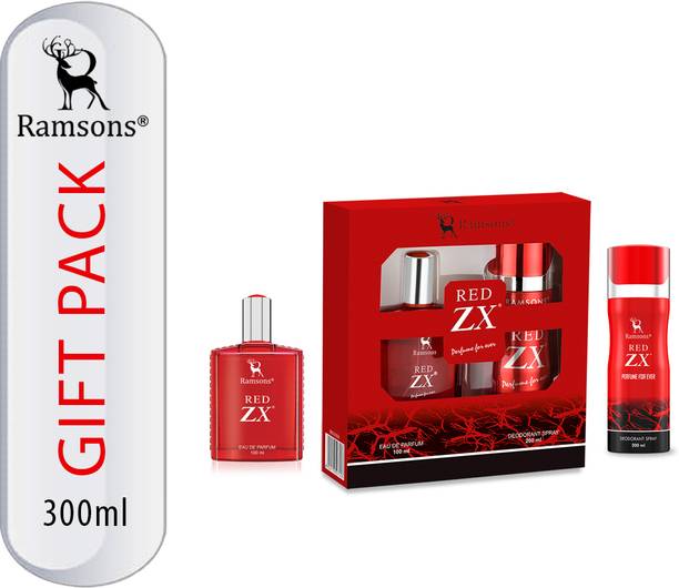 RAMSONS Red Zx Gift Pack Eau de Parfum  -  300 ml