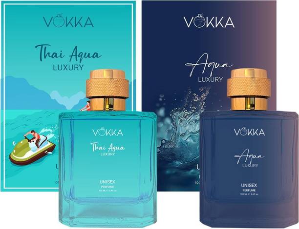 VOKKA Thai Aqua & Aqua 100 ml Each Luxury Long Lasting EDP Fragrance For Gift Eau de Parfum  -  200 ml