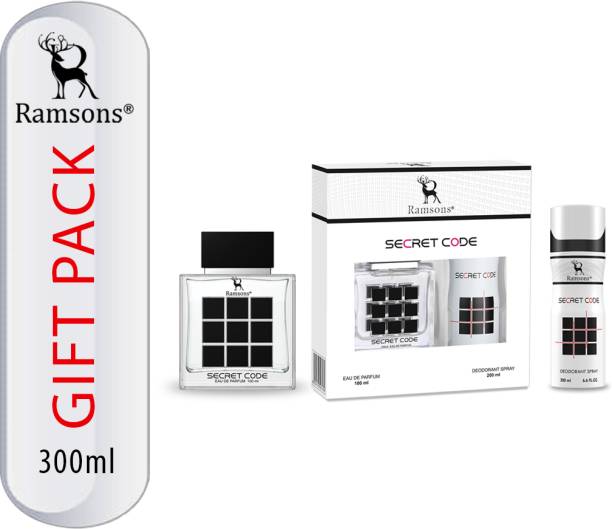 RAMSONS Secret Code Gift Pack Eau de Parfum  -  300 ml