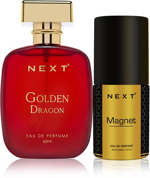 NEXT Golden Dragron 60ml with Magnet 10ml | Long Lasting Fragrance | Combo Gift Set Perfume  -  70 ml