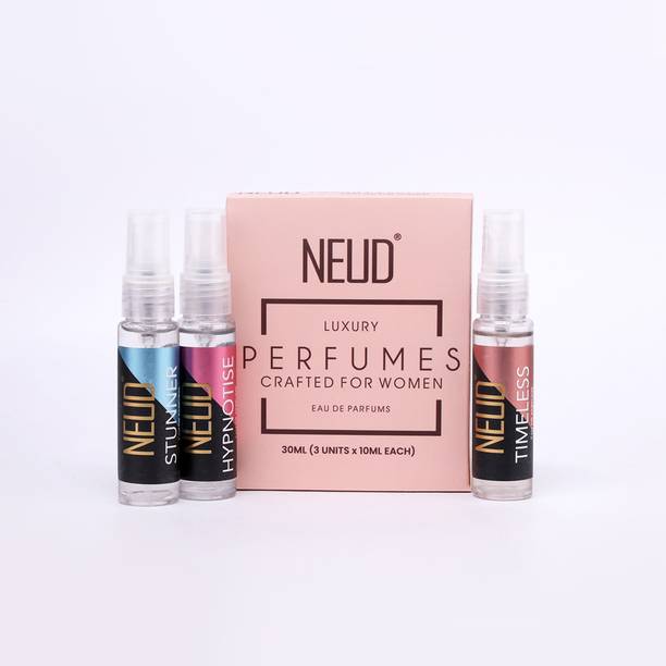 NEUD Luxury Perfume Gift Set for Women, Long Lasting Fragrance, 3x10ml Eau de Parfum  -  30 ml