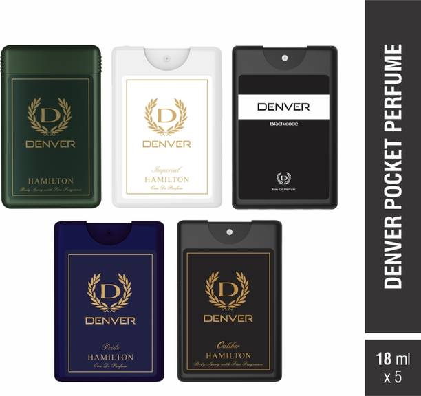 डेनवर Hamilton, Pride, Imperial, Caliber & Black Code Pocket Perfume Set Of 5 X 18 ml Perfume  -  90 ml
