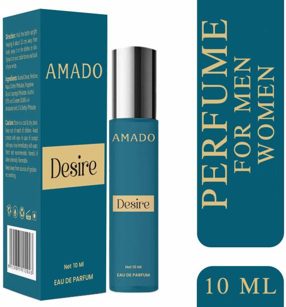 Amado Desire Elegant Luxury Scent with Fresh Spices, Floral Heart, Warm Base Eau de Parfum  -  10 ml