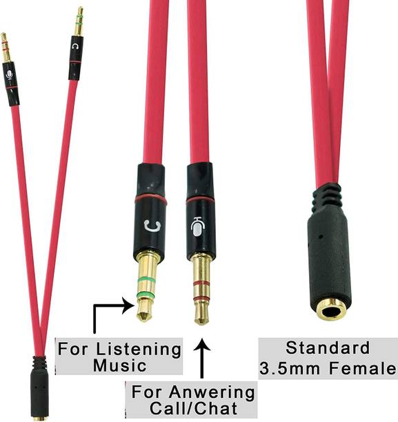 Czech Multicolor Headphone Splitter 2-Female To 1Male Cable GB2 Phone Converter