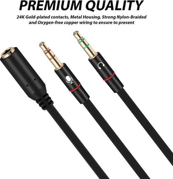 Czech Multicolor Headphone Splitter 2-Female To 1Male Cable GB10 Phone Converter