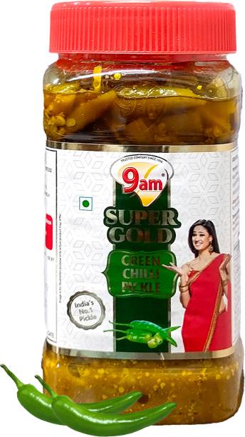 9am Super Gold Green Chilli Pickle