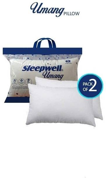 Sleepwell Microfibre, Polyester Fibre Solid Sleeping Pillow Pack of 2