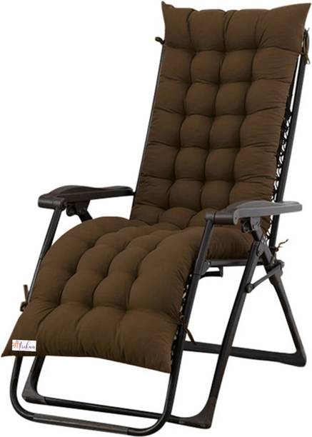 maatrikaa Polyester Fibre Chair Pad Pack of 1 Solid Multipurpose Long Chair Cushion for Rocking Chair, Office, Home & Indoor/Outdoor