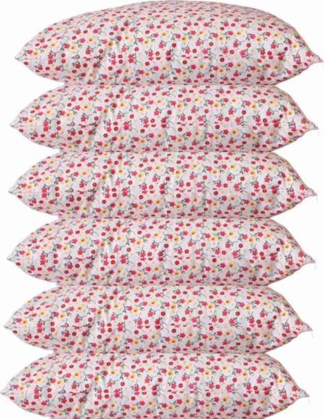 STOMIA Polyester Fibre Floral Sleeping Pillow Pack of 6