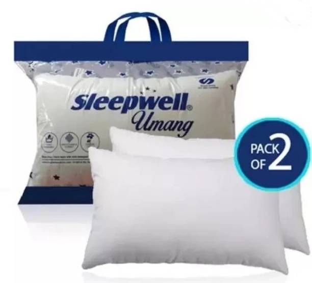 Sleepwell NA Microfibre Solid Sleeping Pillow Pack of 2