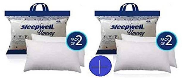 Sleepwell Pillow Set || Comfort And Support Pillow Microfibre Solid Sleeping Pillow Pack of 2